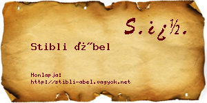 Stibli Ábel névjegykártya
