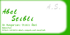 abel stibli business card