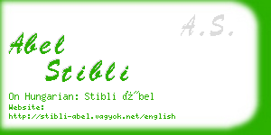 abel stibli business card